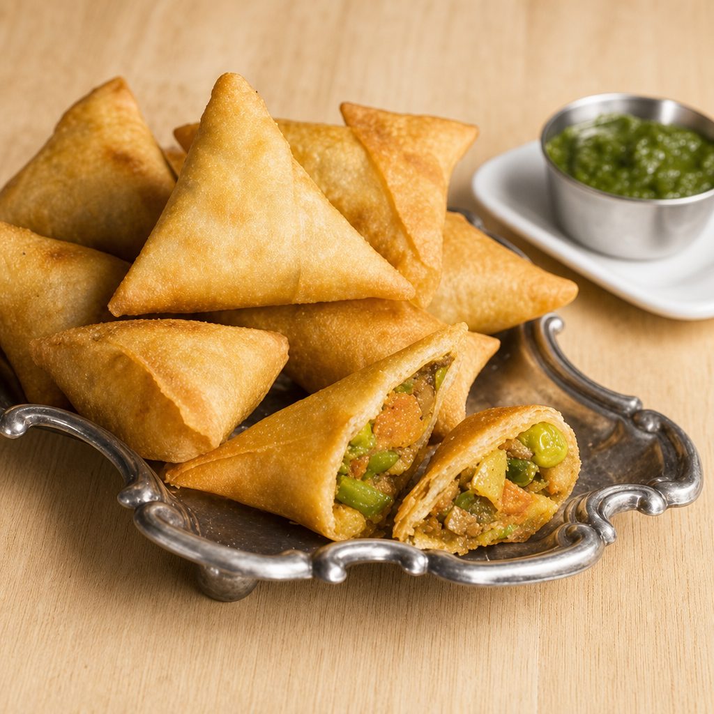 5 Pieces (Vegan) - Spicy Vegetable Samosa.